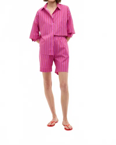 Lmnd Chiara Mid Length Shorts In Fuscia/true Red/natural In Pink