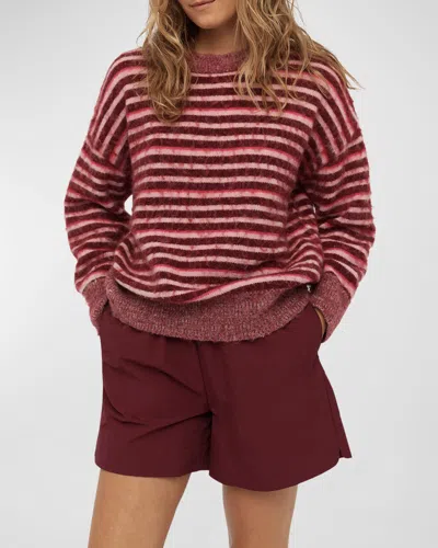 Lmnd Dakota Striped Sweater In Cherry