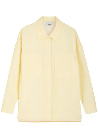 Lmnd Lemonade Amaya Striped Denim Shirt In Yellow