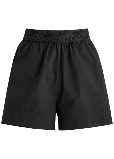 Lmnd Lemonade Chiara Cotton-poplin Shorts In Black