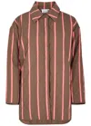 Lmnd Lemonade Parker Striped Quilted Jacket In Brown