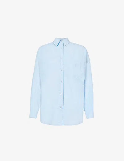 Lmnd Womens Sky Chiara Relaxed-fit Cotton Shirt