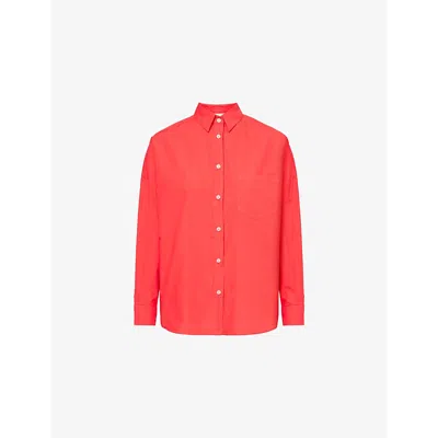 Lmnd Womens Chiara Long-sleeve Classic Cotton Shirt Grenadine