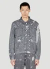 Ln-cc X Non Pocket Bleached Denim Jacket In Grey