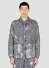 Ln-cc X Non Work Bleached Denim Jacket In Grey