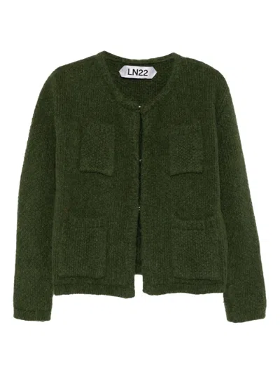 Ln22 Green Alpaca Wool Polyamide Merino Jacket