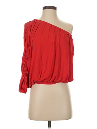 Pre-owned Lna 3/4 Sleeve Blouse In Red