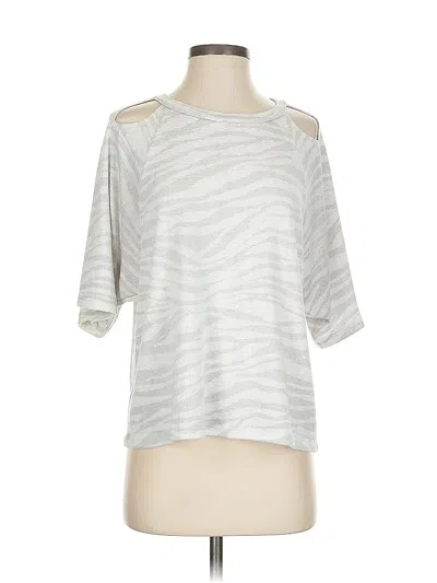 Pre-owned Lna 3/4 Sleeve T-shirt In Silver