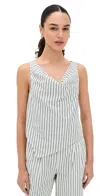 Lna Alani Top Grey Stripe In Grey Stripe