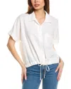 Lna Alpine Linen-blend Button-up Shirt In White