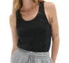 Lna Audra Sparkle Sweater In Black In Black