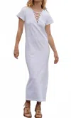 Lna Bel Air Maxi Dress In White In Blue