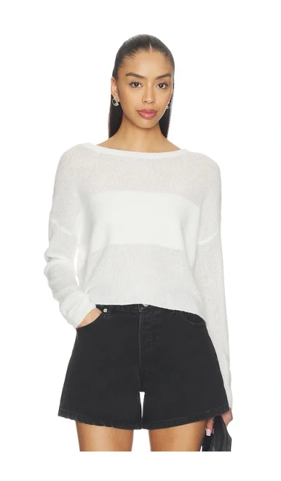 Lna Benford Illusion Sweater In White