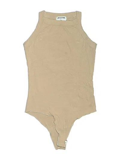 Pre-owned Lna Bodysuit In Tan