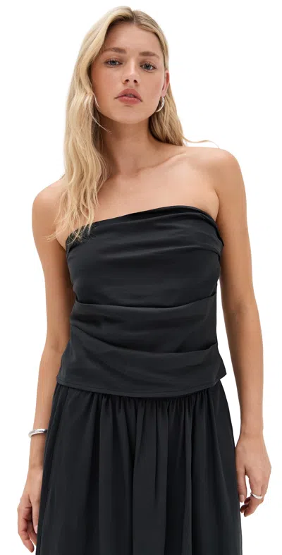 Lna Cana Strapless Top Pirate Black