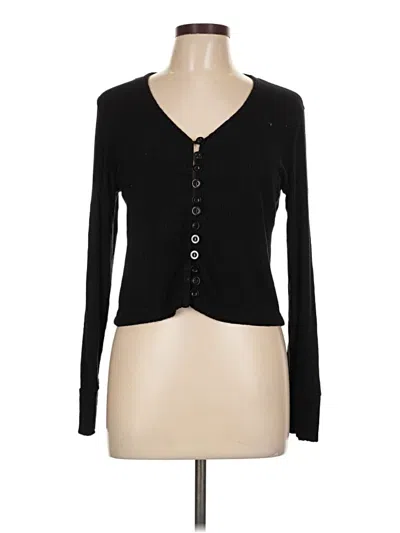 Pre-owned Lna Cardigan Sweater In Black