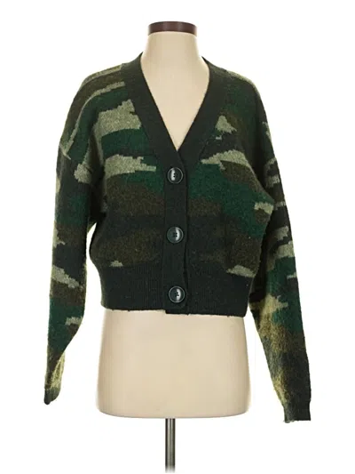 Pre-owned Lna Cardigan Sweater In Green