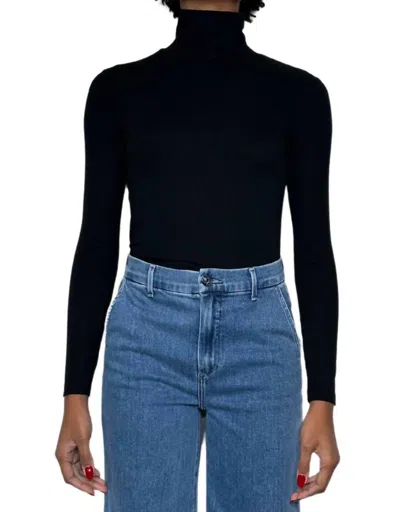 Lna Dalston Rib Turtleneck In Black