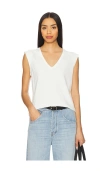 Lna Dayna V Muscle Tee In White