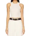 Lna Detra Cropped Tank Top In Bone In Pink