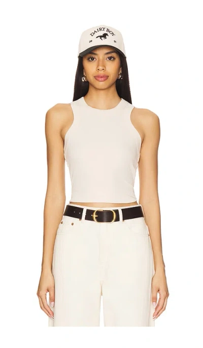 Lna Detra Ribbed Tank In Yellow