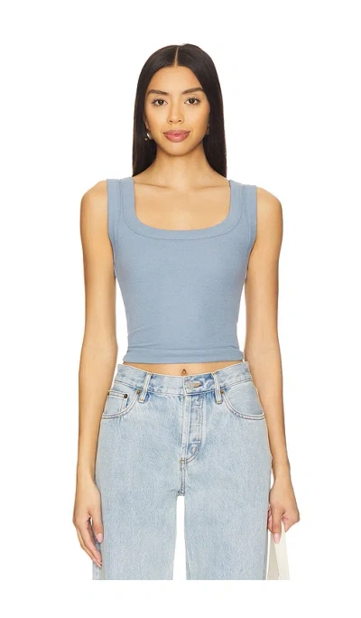 Lna Dustin Ribbed Tank In Blue