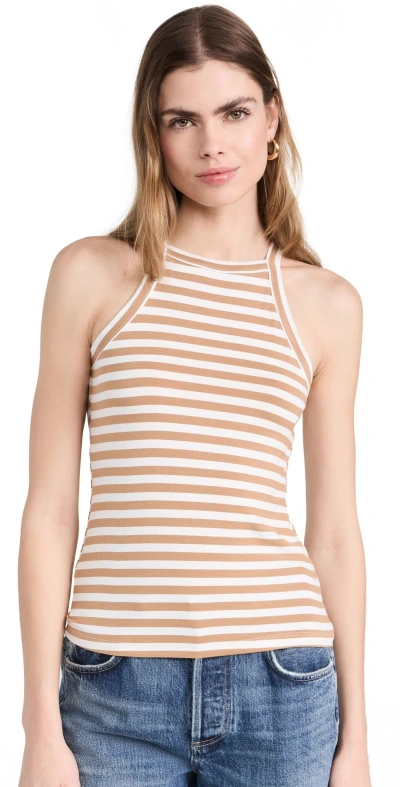 Lna Dylan Striped Tank Carmel Stripe