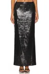 Lna Elettra Sequin Column Skirt In Multi