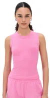 Lna Elia Rib Tank Stone Wash Pink In Stone Wash Pink