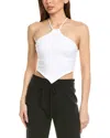Lna Emmy Double Layer Ribbed Top In White