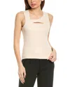 Lna Erin Cut Out Ribbed Tank In White