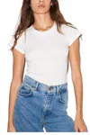 Lna Fitted Classic Cotton Crew Tee In White In White