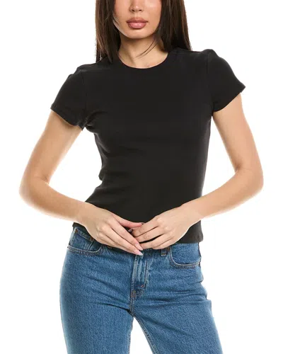 Lna Fitted Rib Crew T-shirt In Black