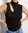 Lna Gio Cut Out Top In Black In Black