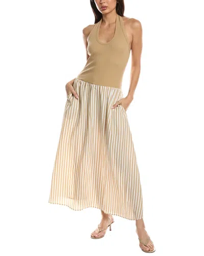 Lna Hart Halter Dress In Neutral