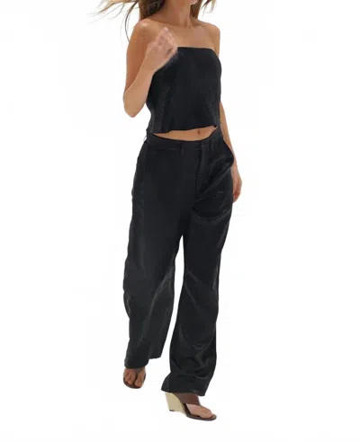 Lna Kait Shine Pant In Black