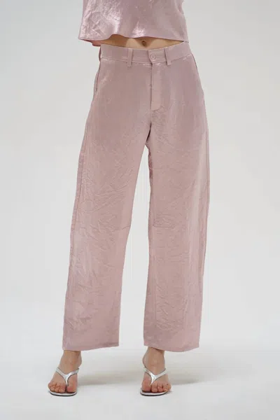Lna Kait Shine Pant In Rosewater In Pink
