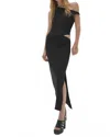 Lna Kealy Cut Out Dress In Black In Black