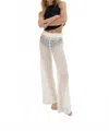 Lna Kismet Open Knit Pants In Ivory In White