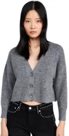 Lna Kiya Sparkle Cardigan Grey Sparkle In Grey Sparkle