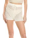 Lna Laura Crochet Short In White