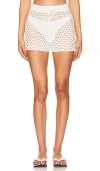 Lna Laura Crochet Short In Ivory