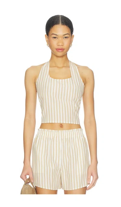 Lna Lir Halter Top In Sand