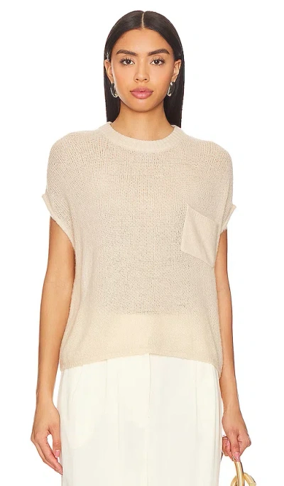 Lna Loma Semi Sheer Jumper In Sand