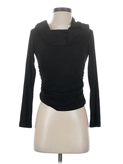 Pre-owned Lna Long Sleeve Top Black Cowl Neck Tops