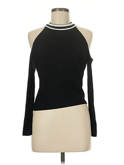 Pre-owned Lna Long Sleeve Top Black Turtleneck Tops