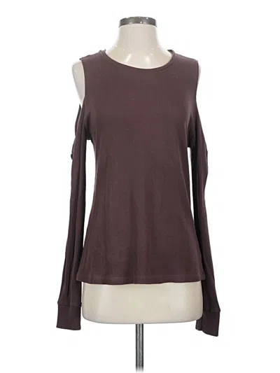 Pre-owned Lna Long Sleeve T-shirt In Brown