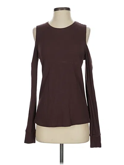 Pre-owned Lna Long Sleeve T-shirt In Brown