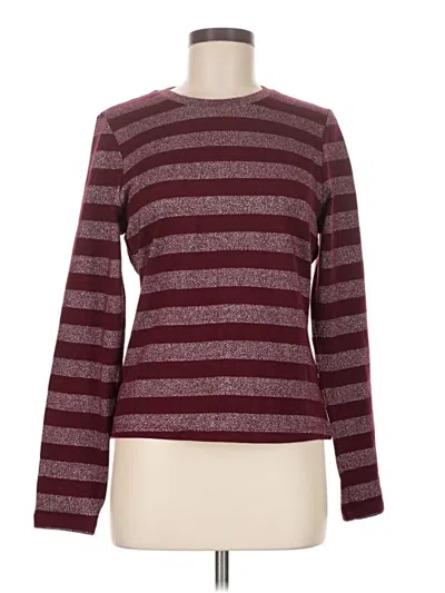 Pre-owned Lna Long Sleeve T-shirt In Burgundy