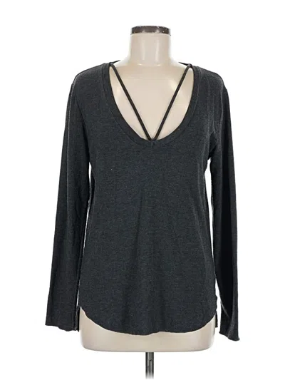 Pre-owned Lna Long Sleeve T-shirt In Gray